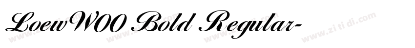 LoewW00 Bold Regular字体转换